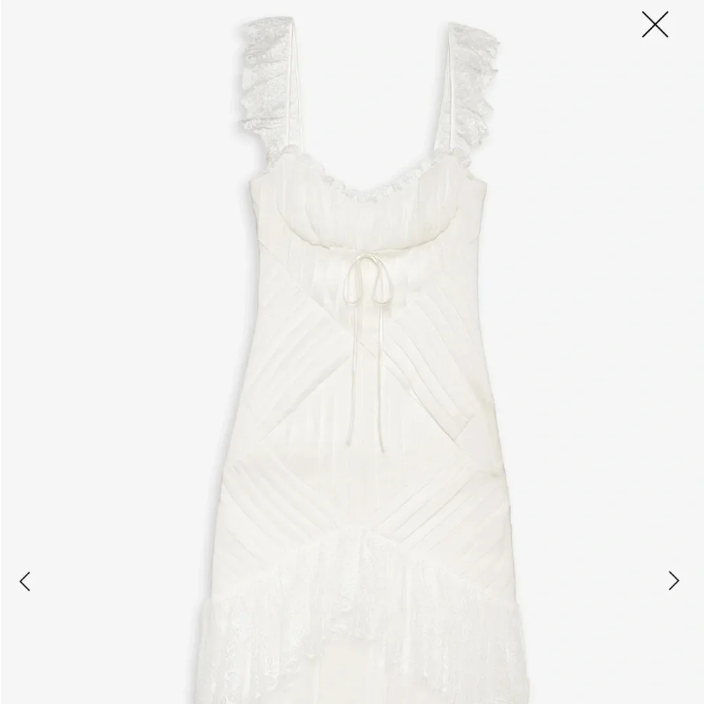 For Love And Lemons White Ruffled Tiered Gown Vivian - Picture 2 of 4